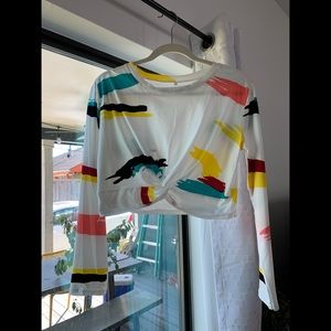 Fun retro pattern crop top